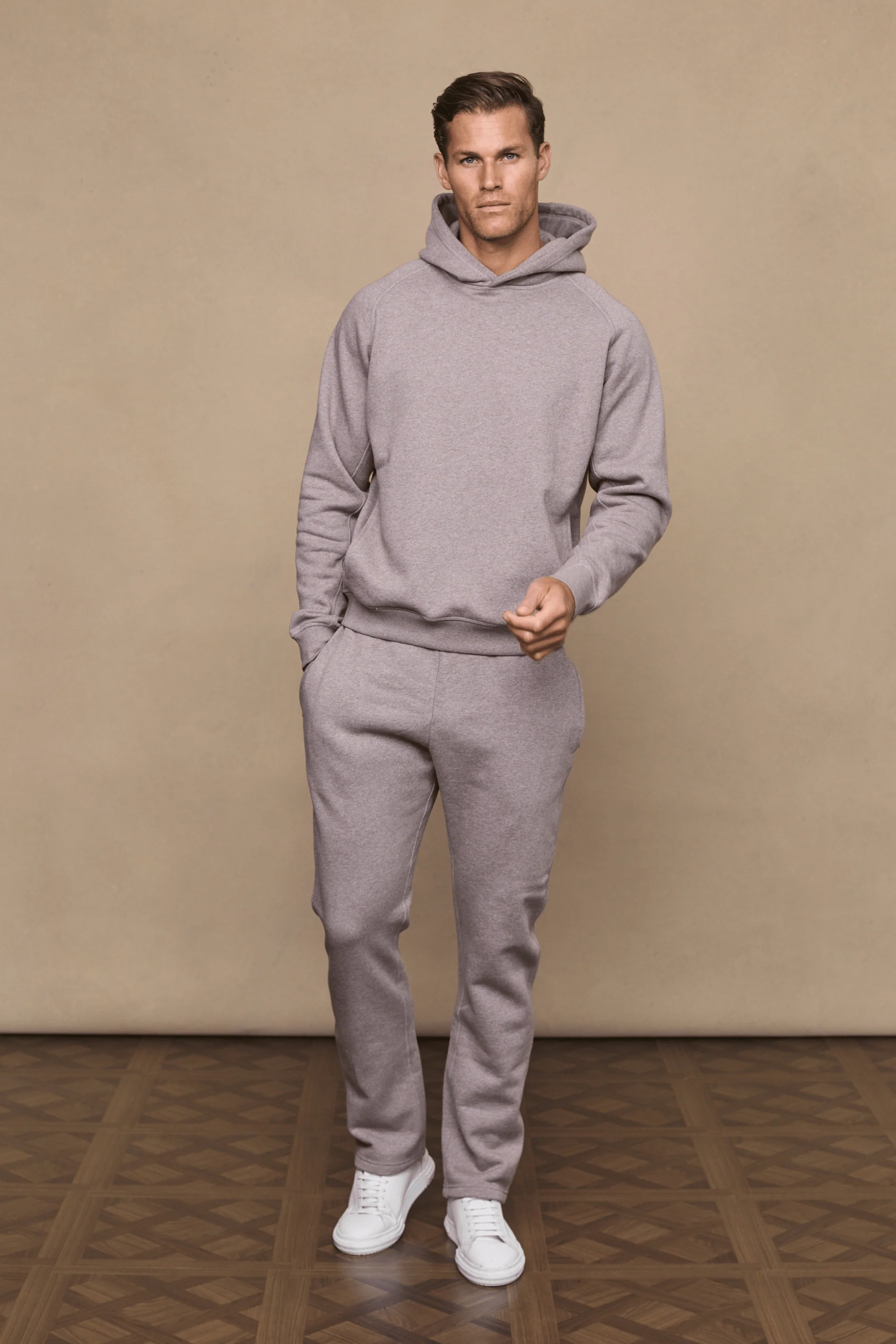 Axel Straight Leg Jogger - Brown Marl - Image 3