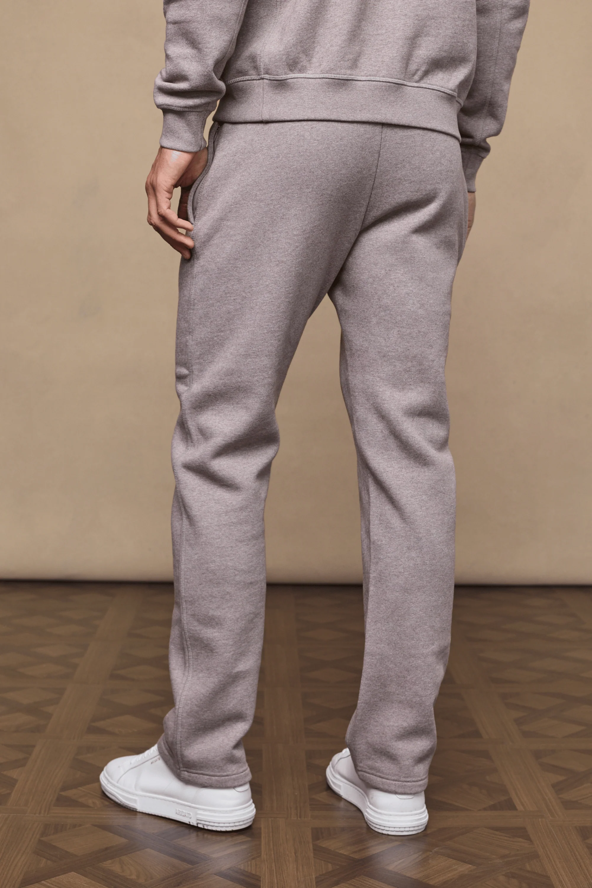 Axel Straight Leg Jogger - Brown Marl - Image 6