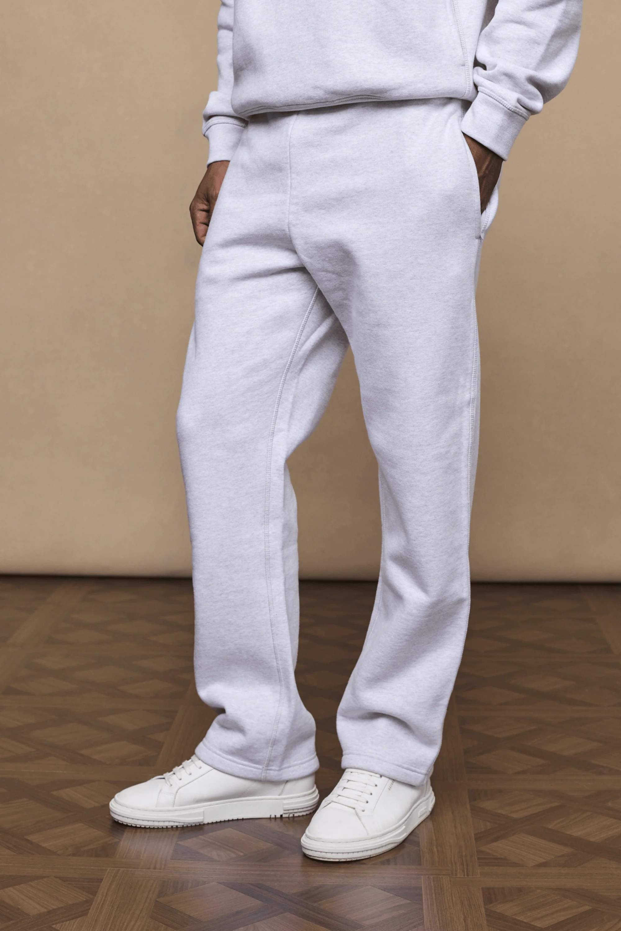 Axel Straight Leg Jogger - Stone Marl - Image 3