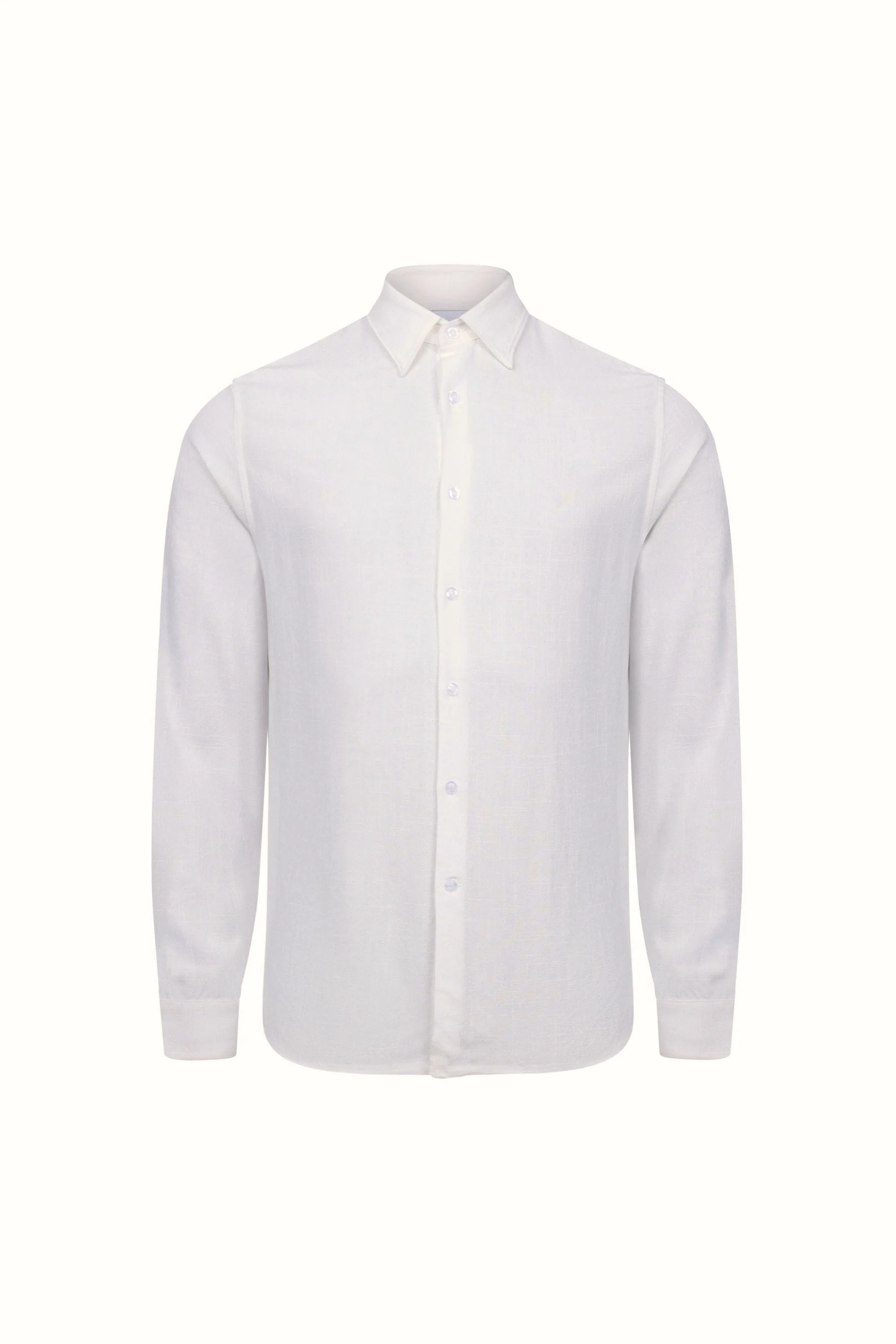 Cami Linen Classic Collar Shirt - Ecru - Image 7