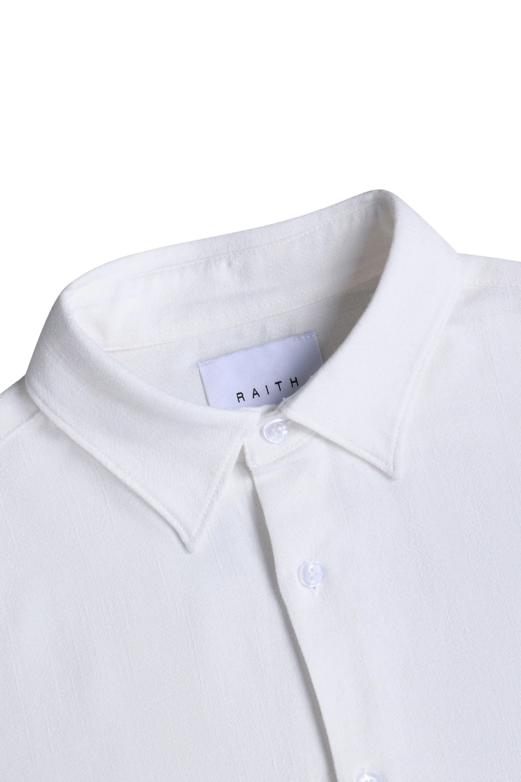 Cami Linen Classic Collar Shirt - Ecru - Image 8