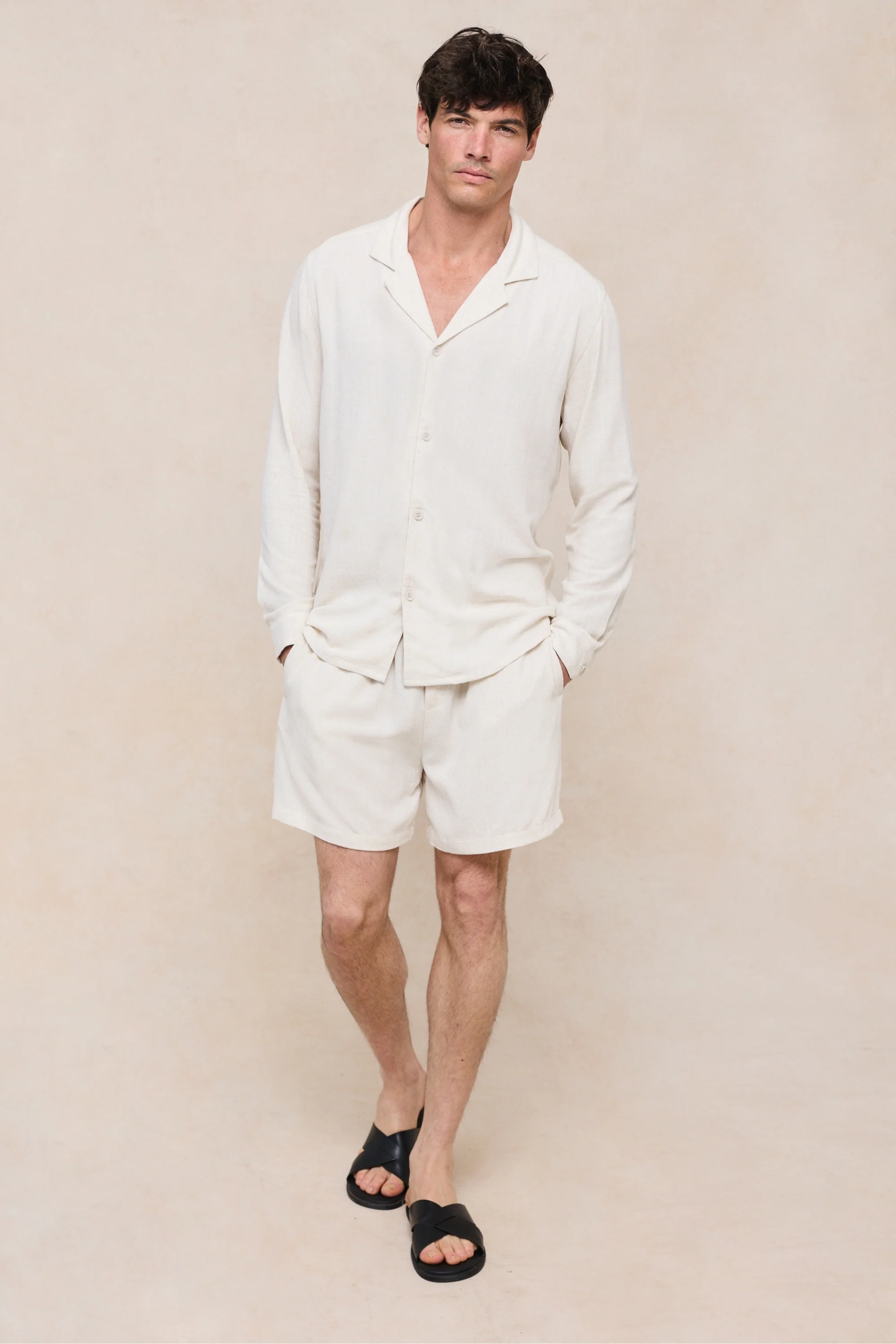 Cami Linen Short - Oatmeal - Image 4