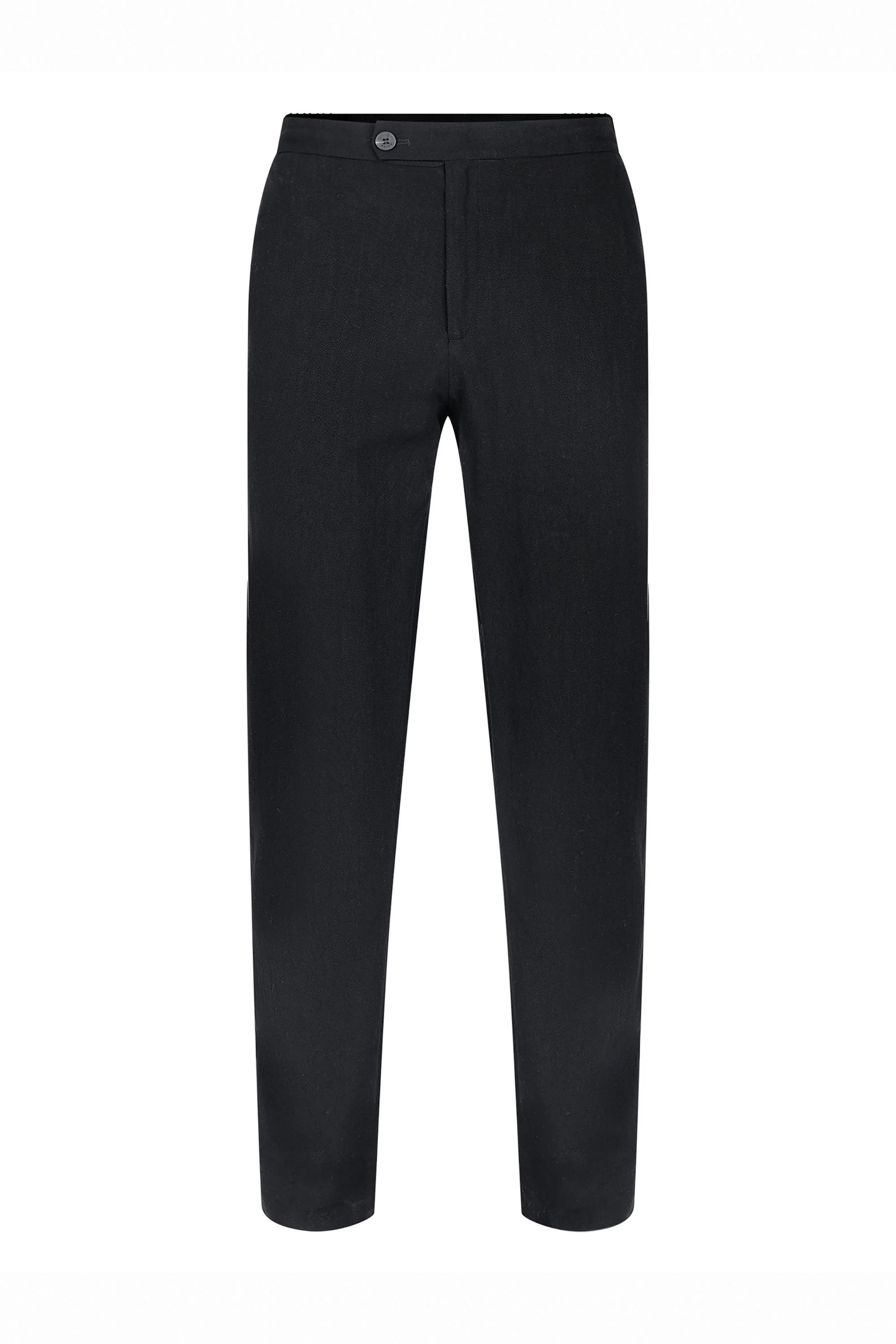 Cami Linen Straight Leg Trouser - Black - Image 6