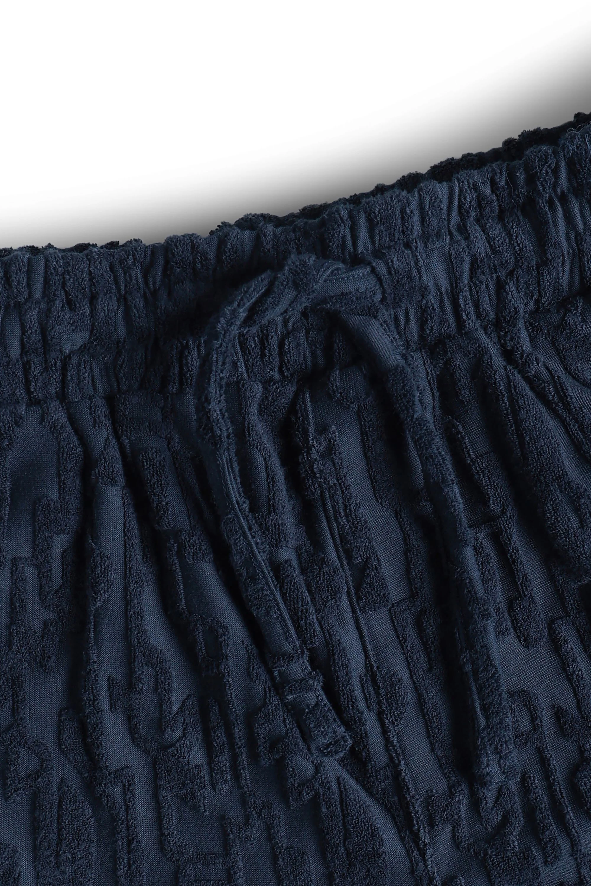 Fausto Flocked Towelled Short - Navy - Image 7