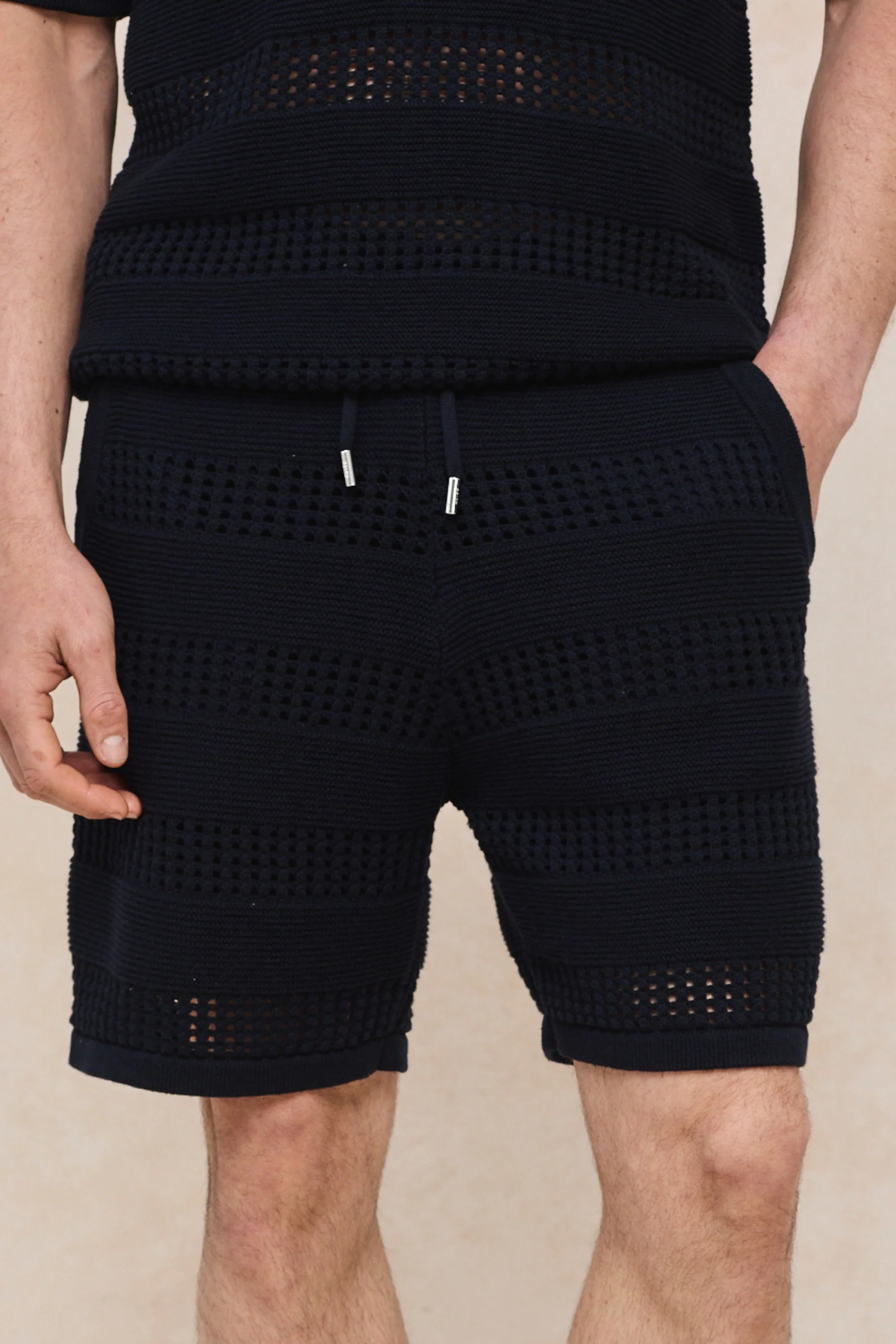 Frattina Crochet Short - Navy - Image 3