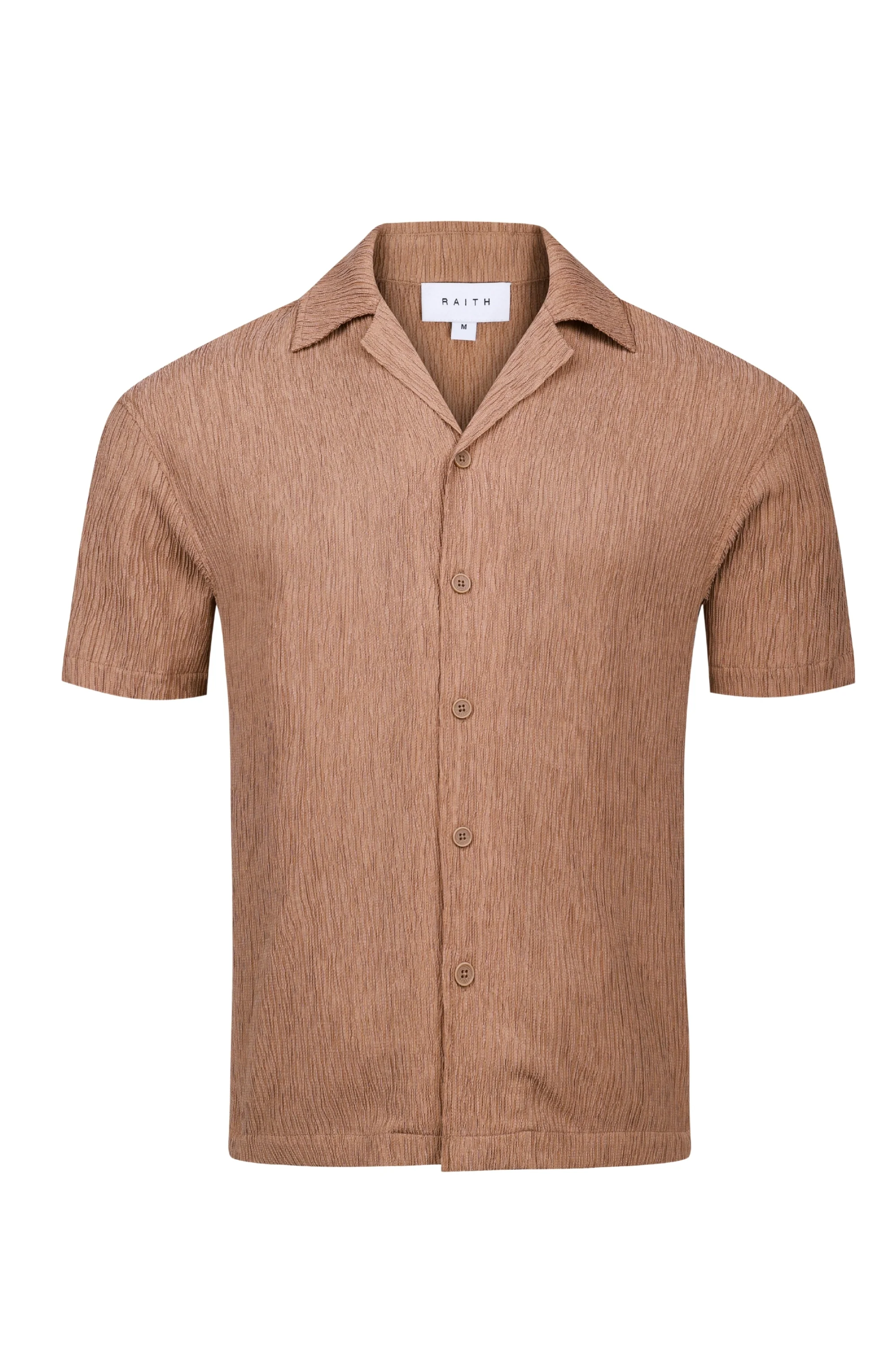 Gabriel Crinkled Tencel Short Sleeve Shirt - Rust - Image 2