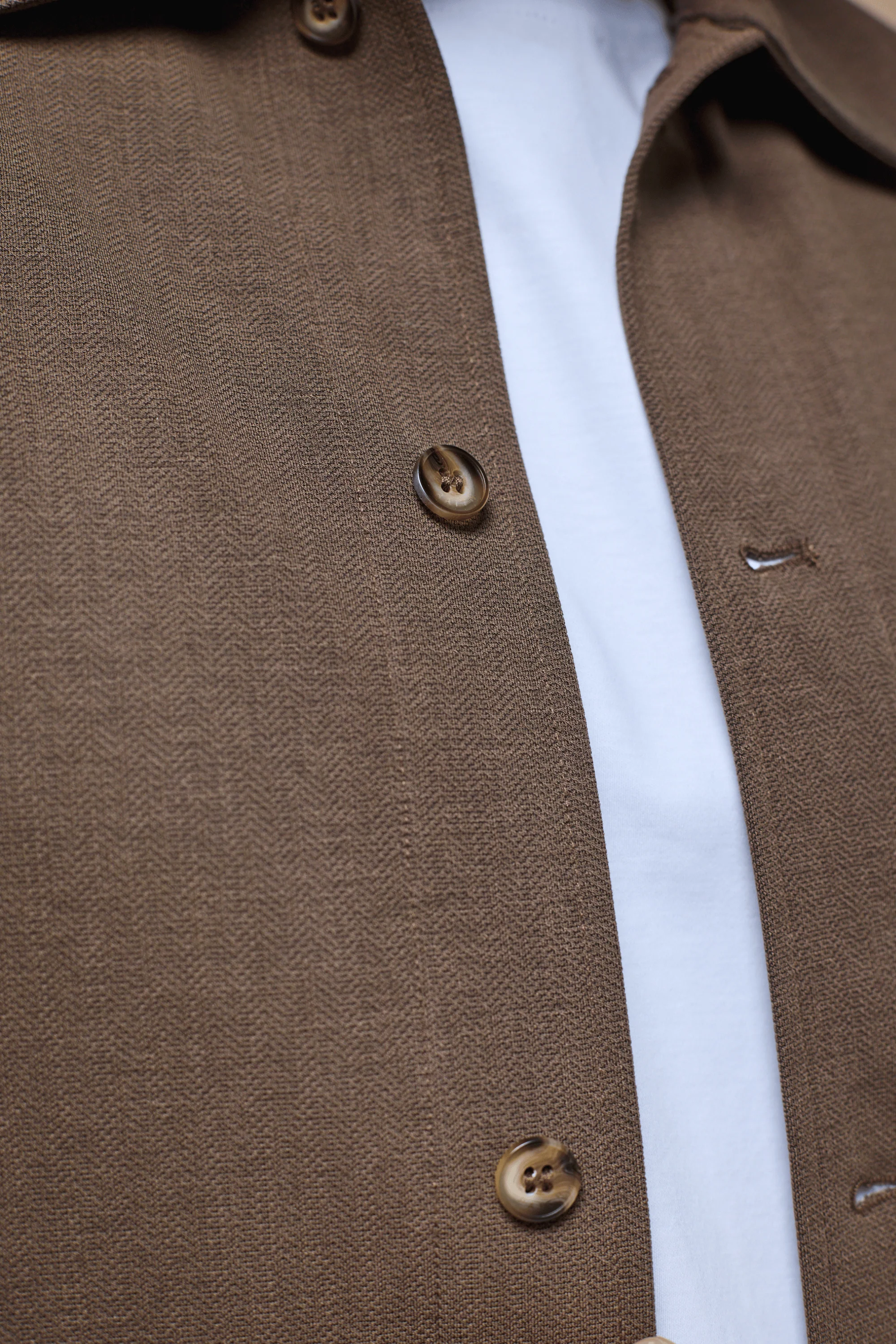 Geneva Textured Overshirt - Brown - Image 6
