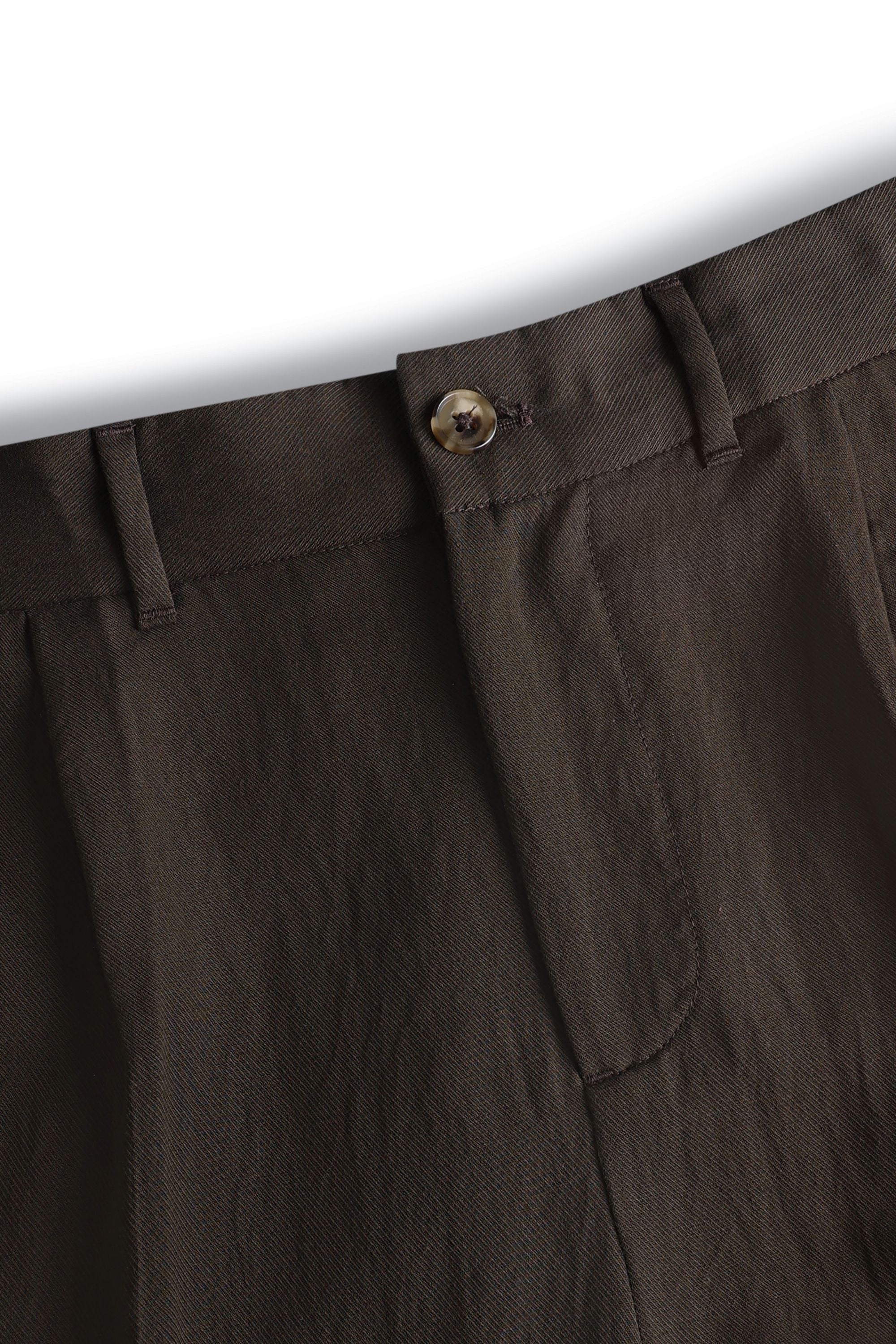 Helio Pleated Relaxed Trouser - Brown - Image 10