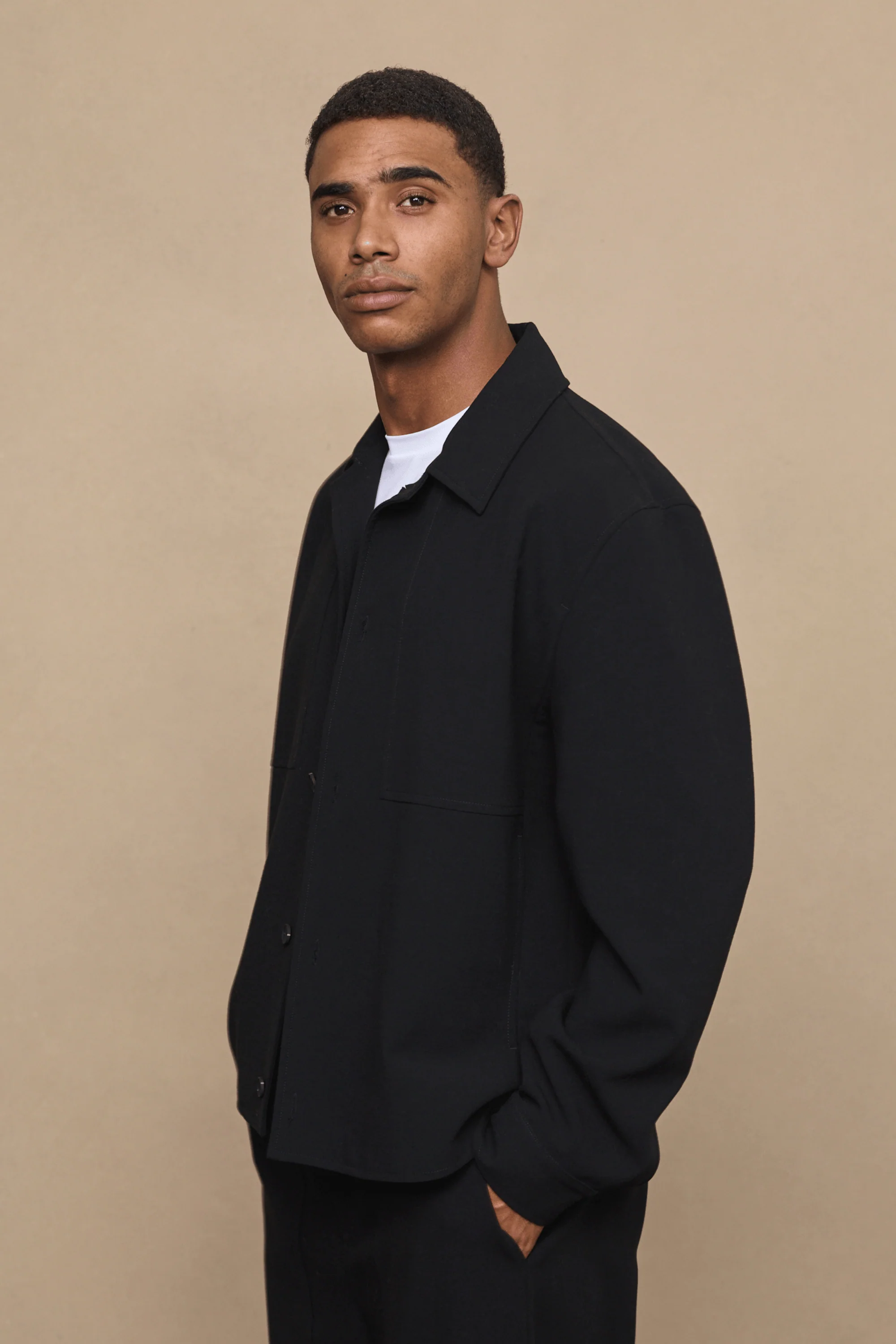 Julien Relaxed Panelled Jacket - Black - Image 11