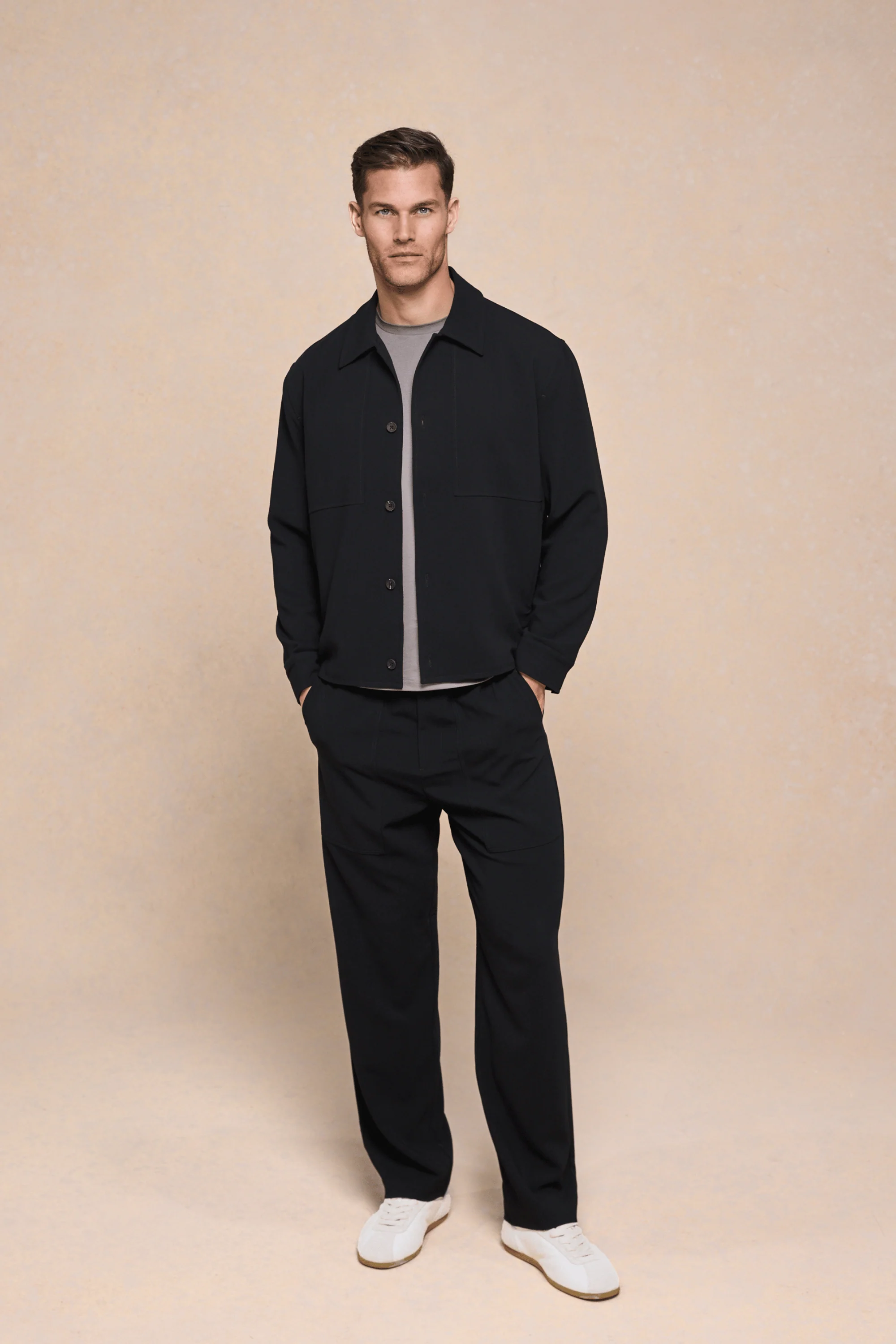Julien Relaxed Panelled Jacket - Black - Image 4
