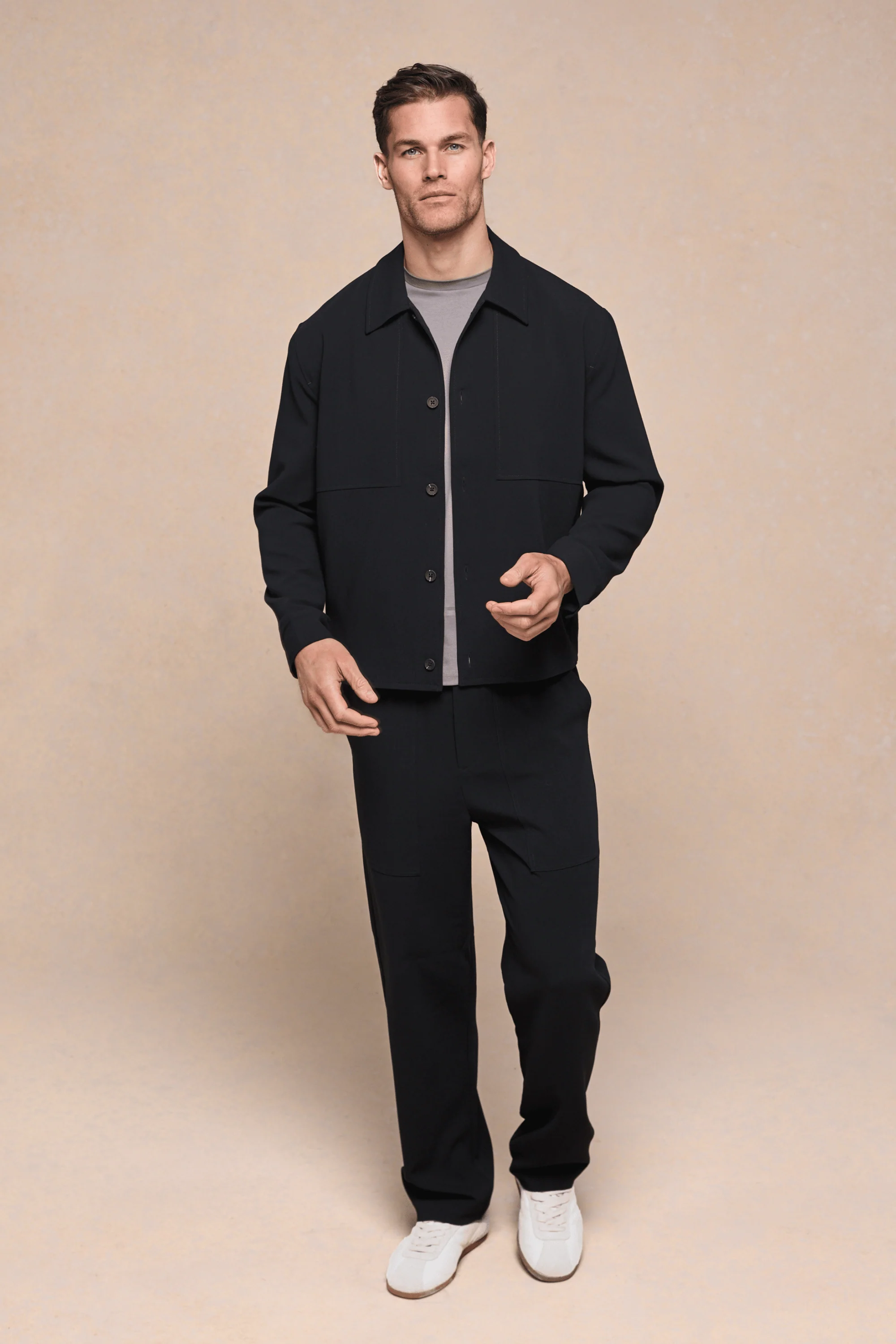 Julien Relaxed Panelled Jacket - Black - Image 5