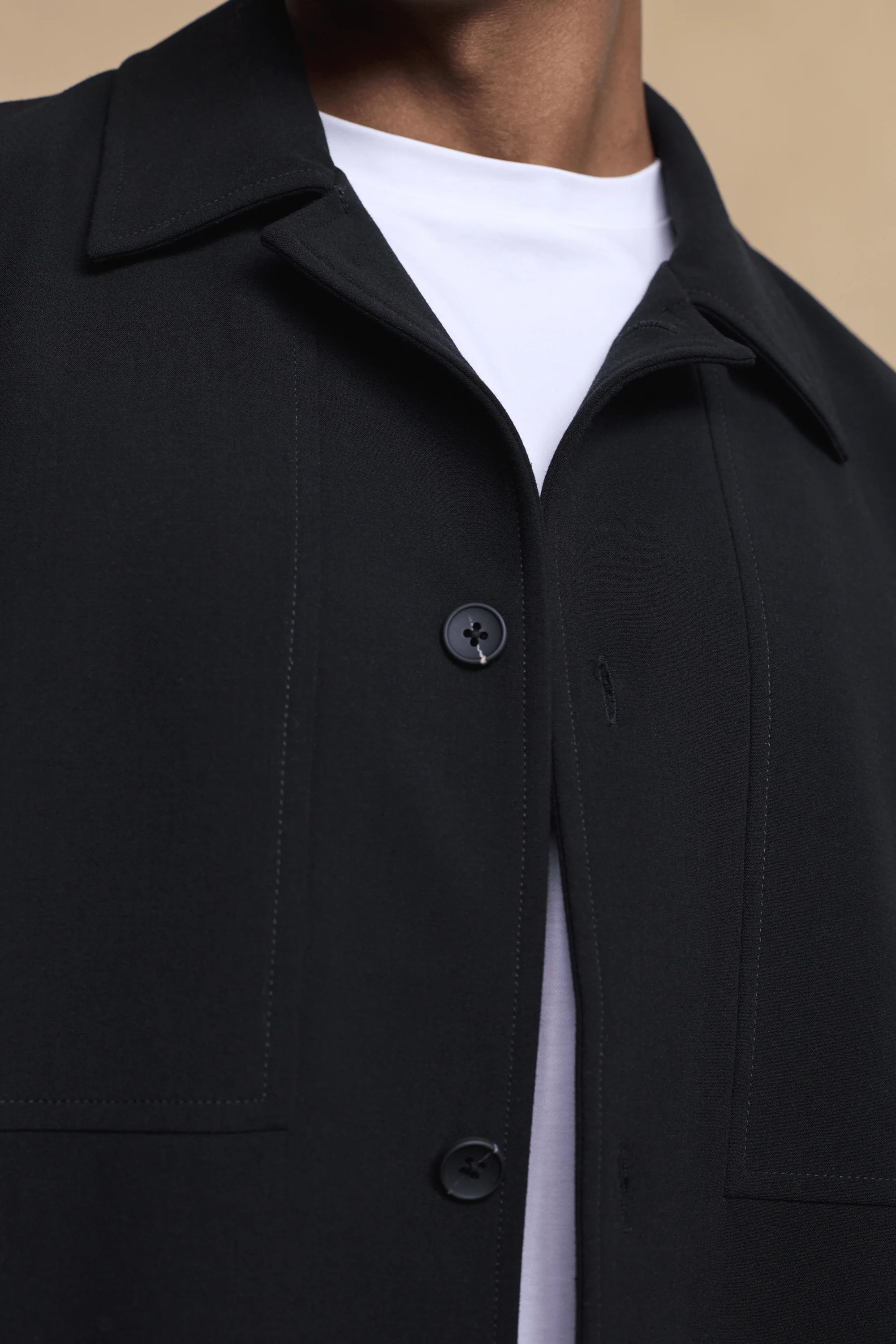 Julien Relaxed Panelled Jacket - Black - Image 9