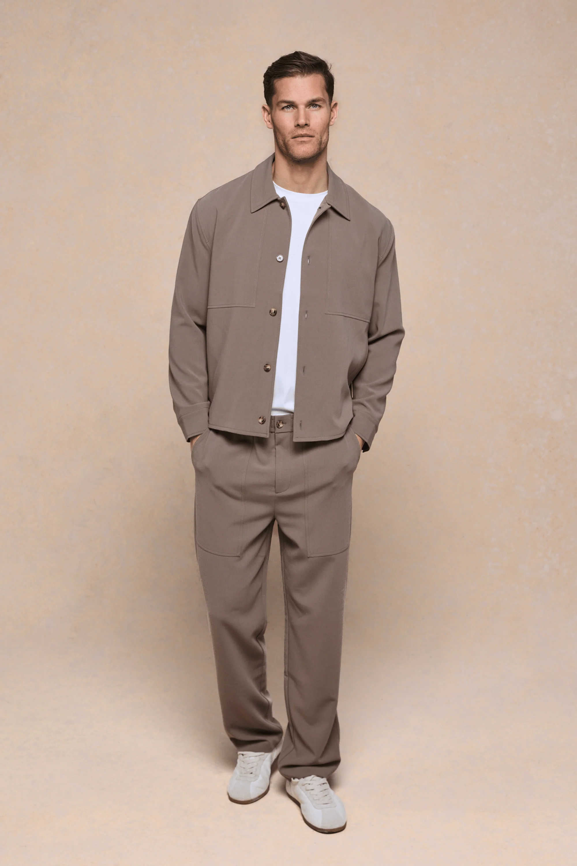 Julien Relaxed Panelled Jacket - Olive - Image 5