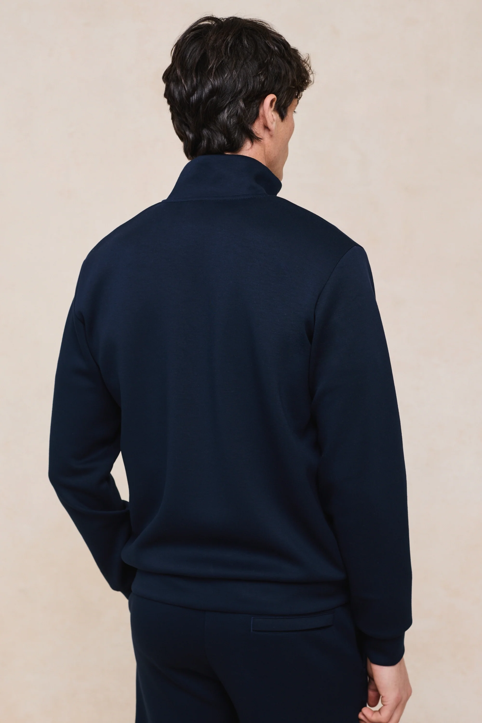 Luxe Zip Through Jacket - Navy - Image 7