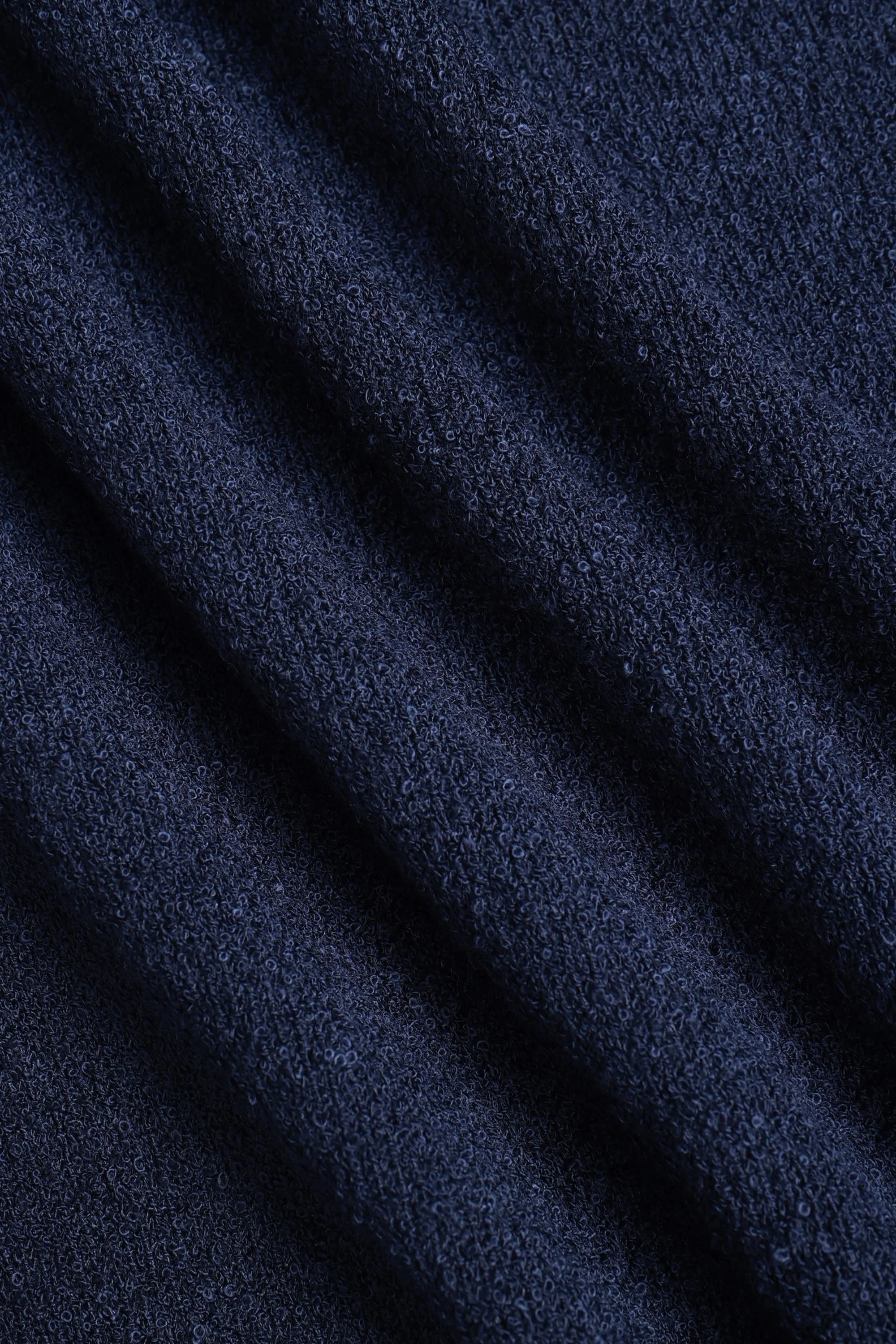 Miguel Boucle Polo Shirt - Navy - Image 8