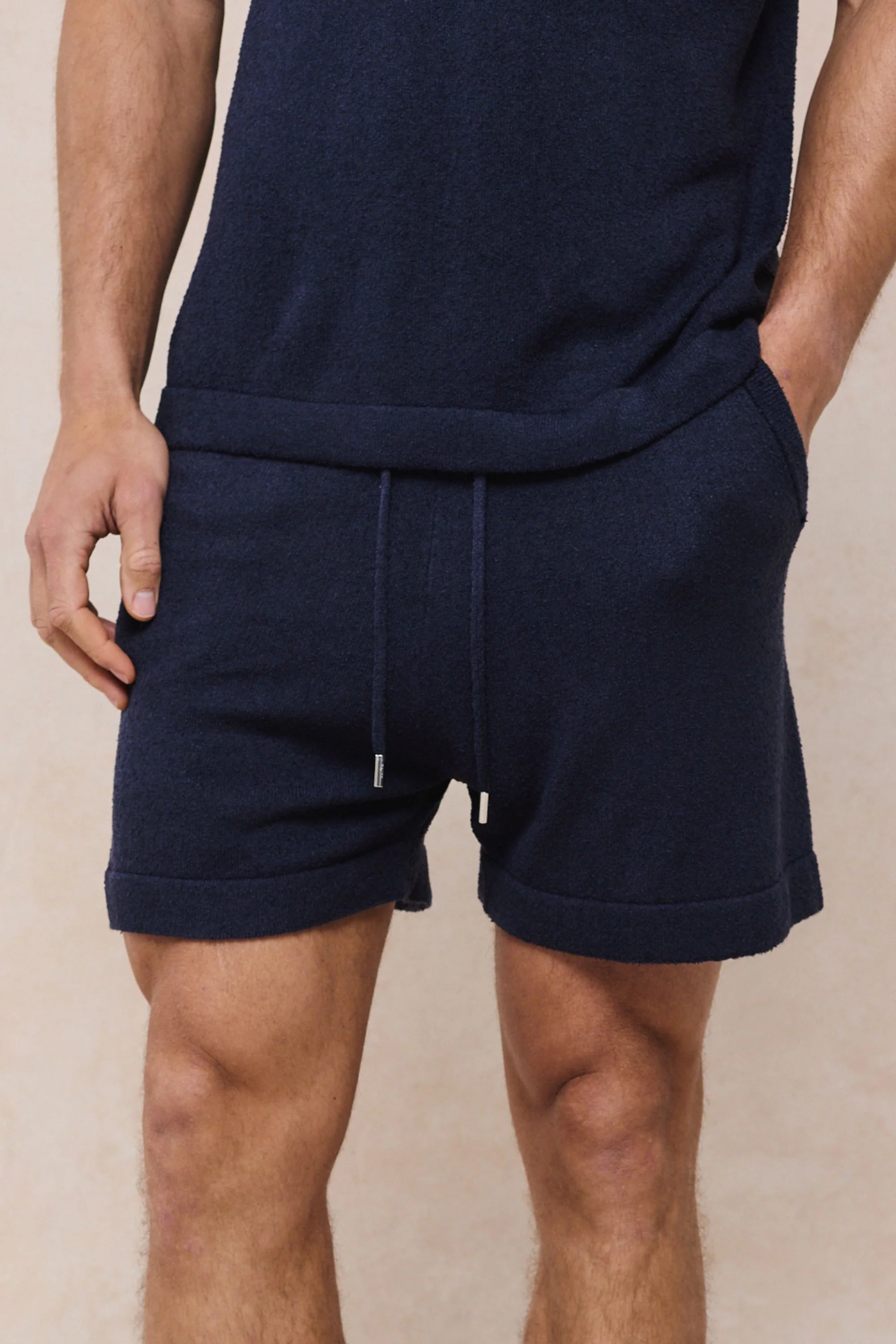 Miguel Boucle Short - Navy - Image 3