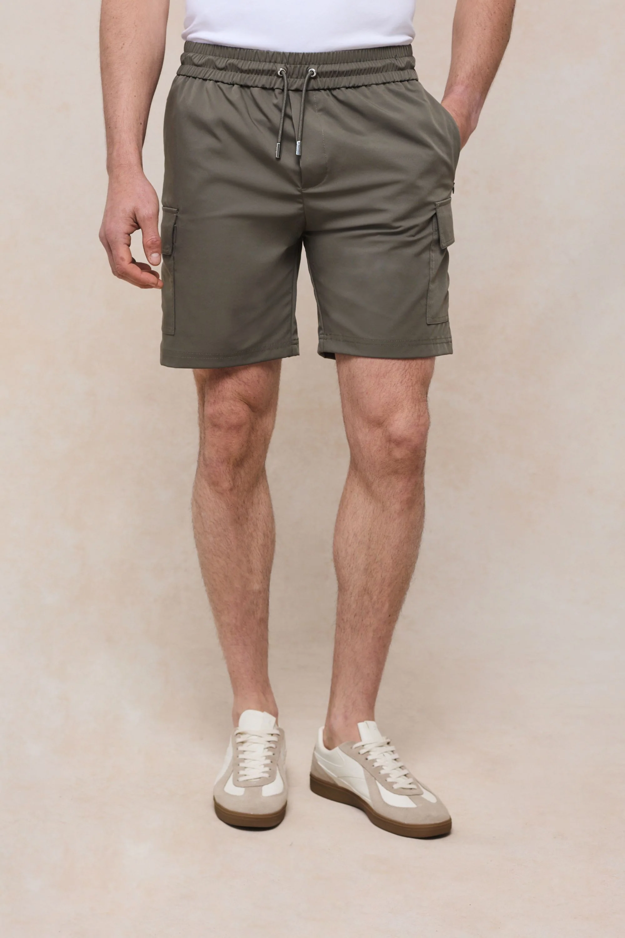 Milo Cargo Tech Shorts - Khaki - Image 5