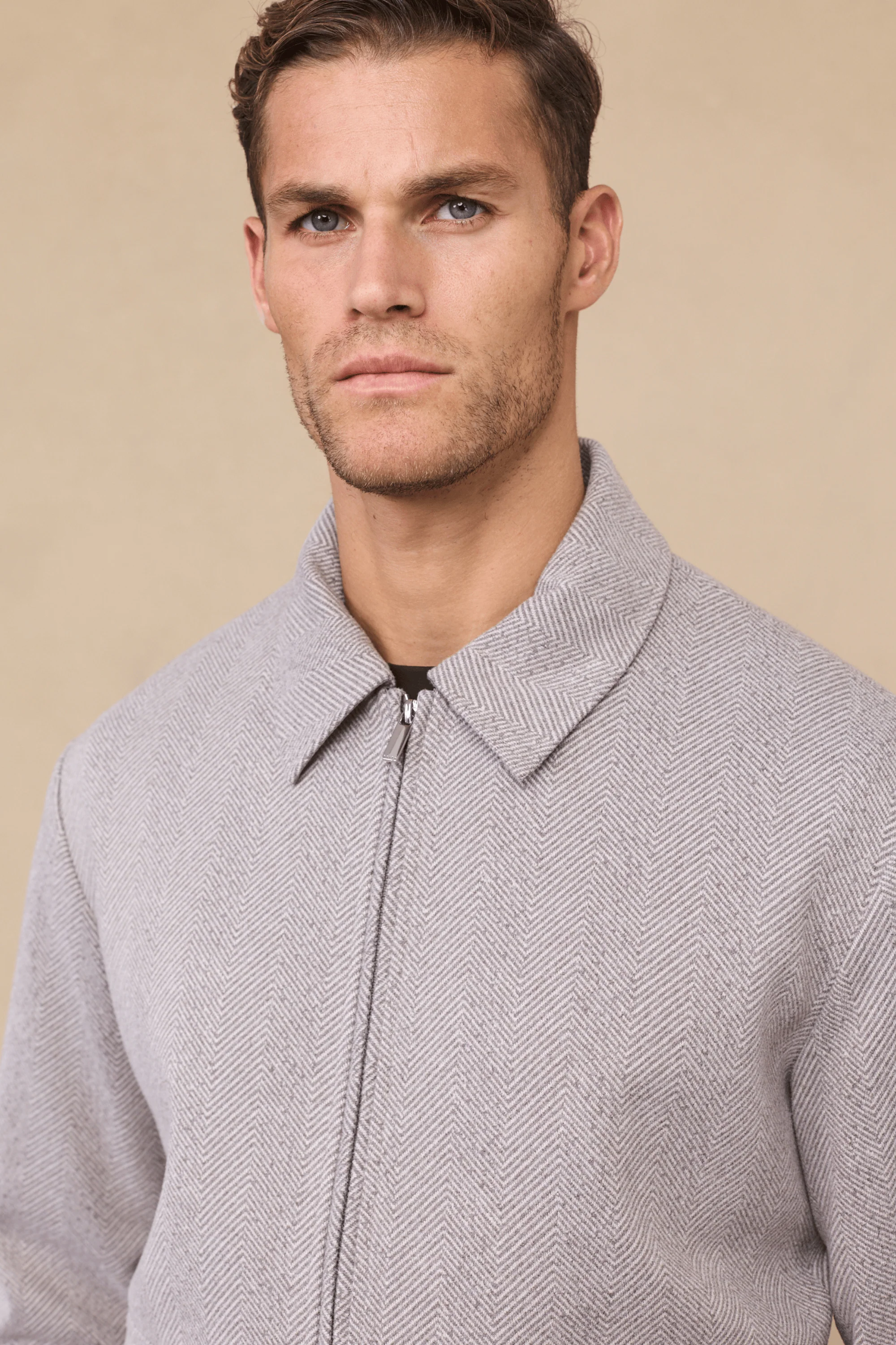 Nero Herringbone Patch Pocket Jacket - Neutral - Image 6