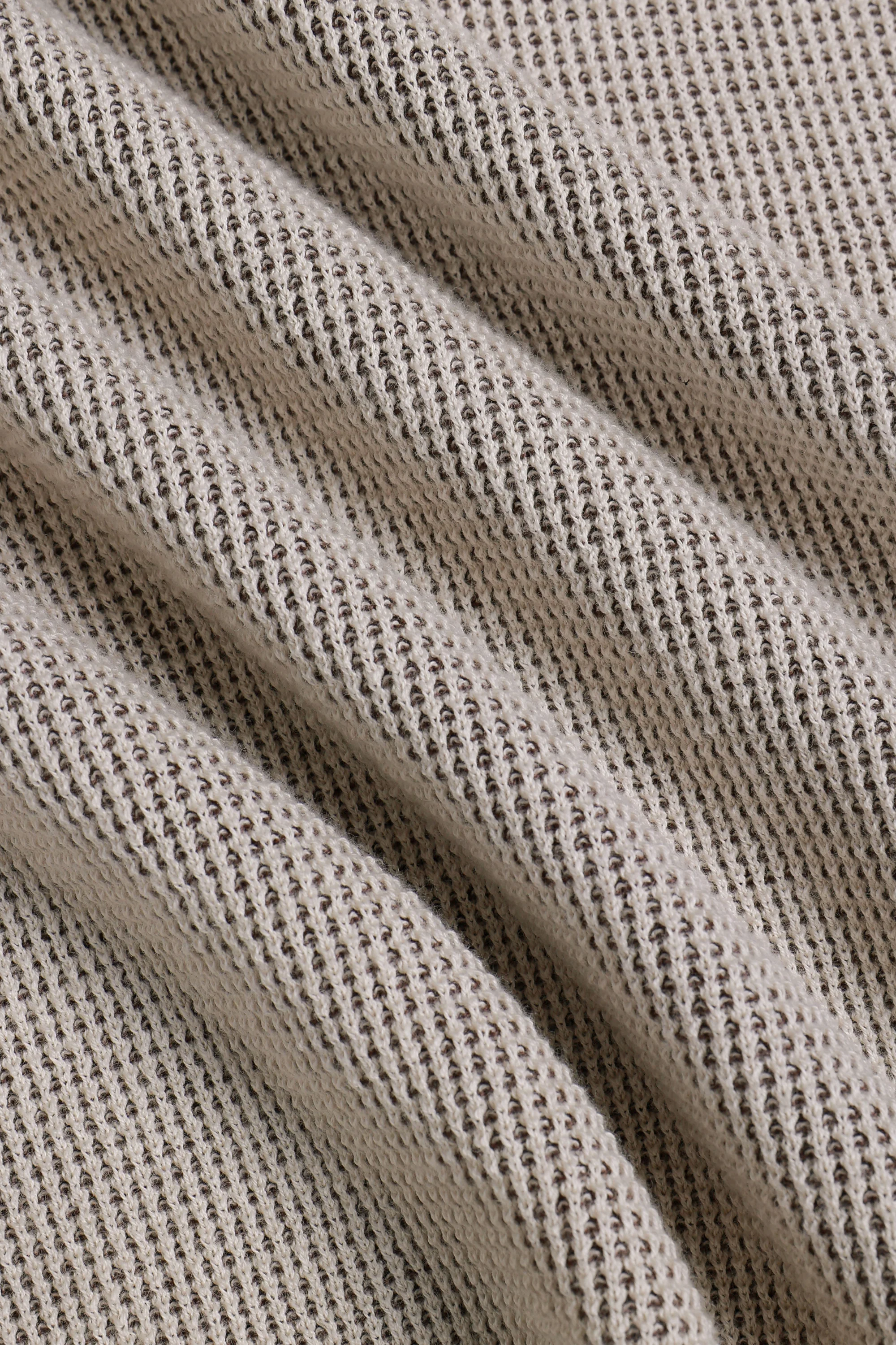 Oscar Two Tone Double Knit Polo Shirt - Neutral - Image 8