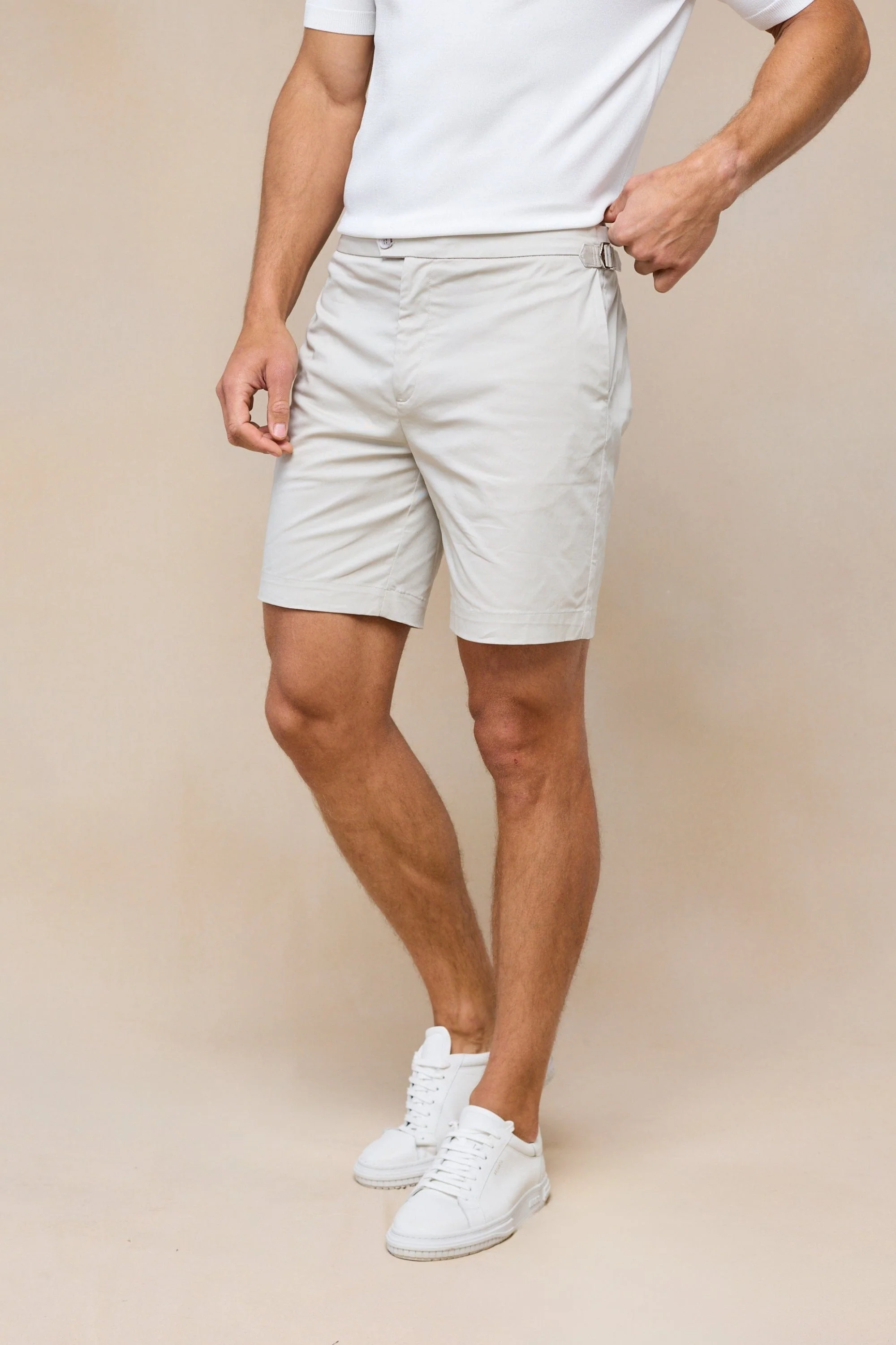 Pecori Buckle Short - Beige - Image 3
