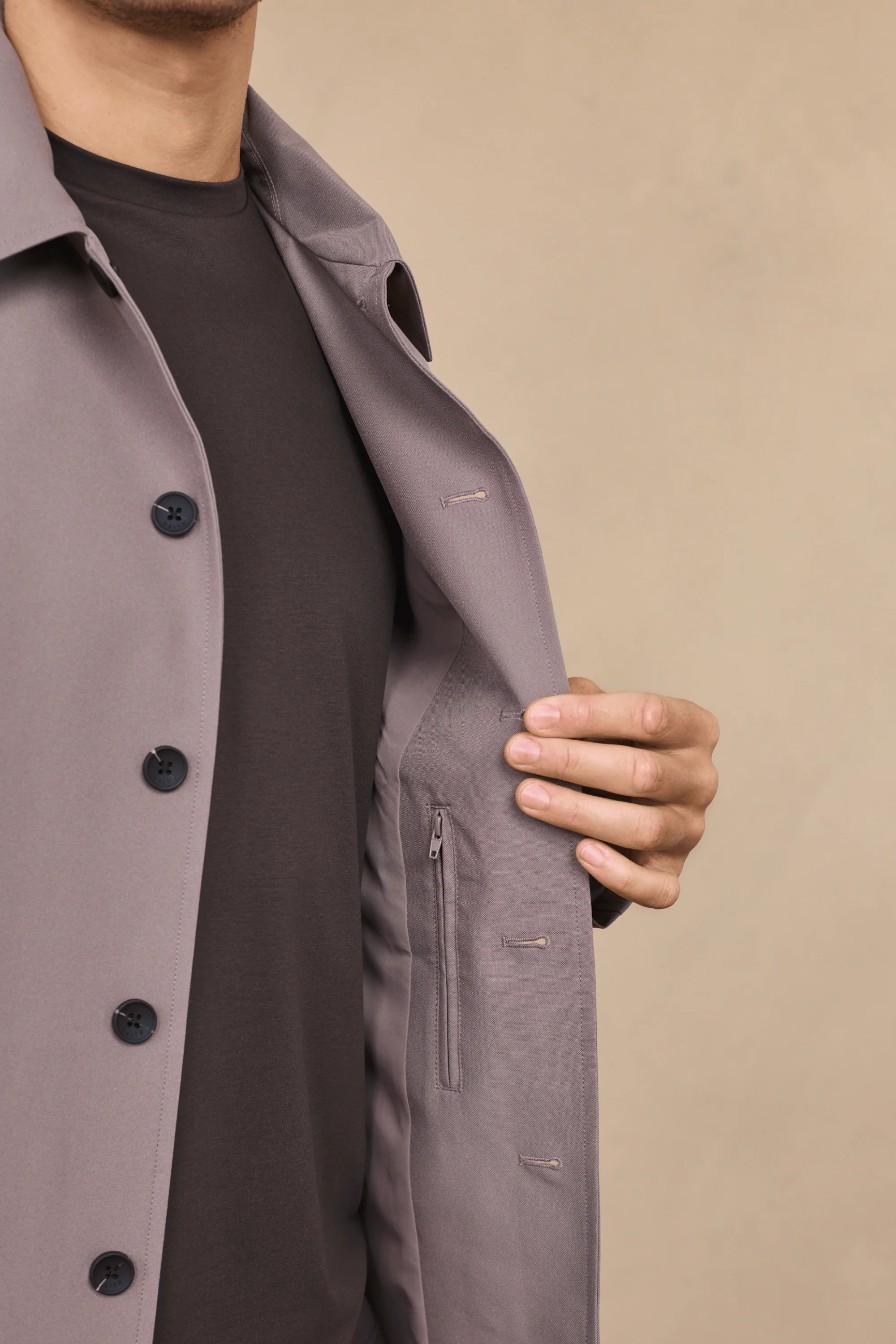 Portica Trench Coat - Mushroom - Image 6