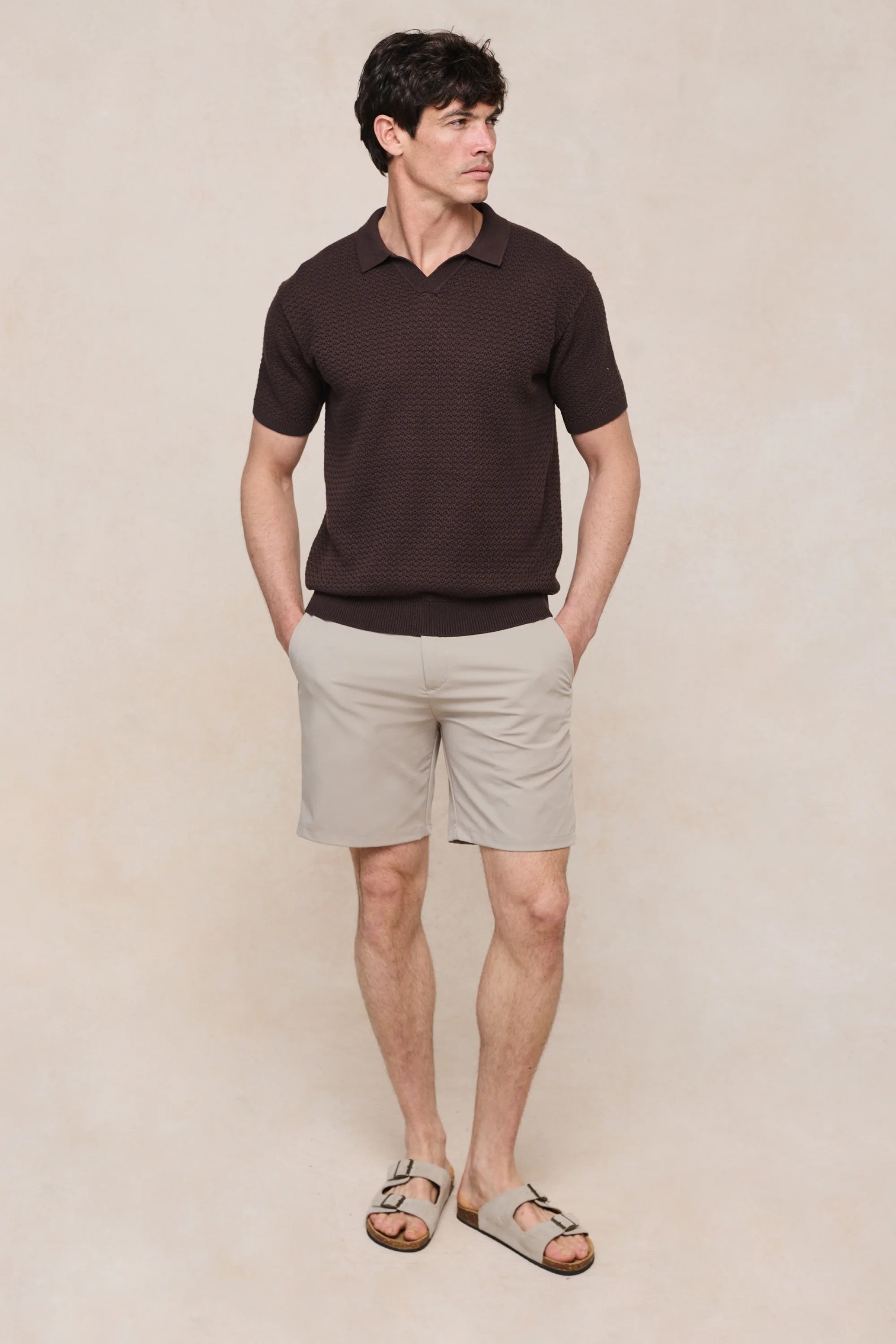 Rapha Cotton Knit Polo - Brown - Image 4