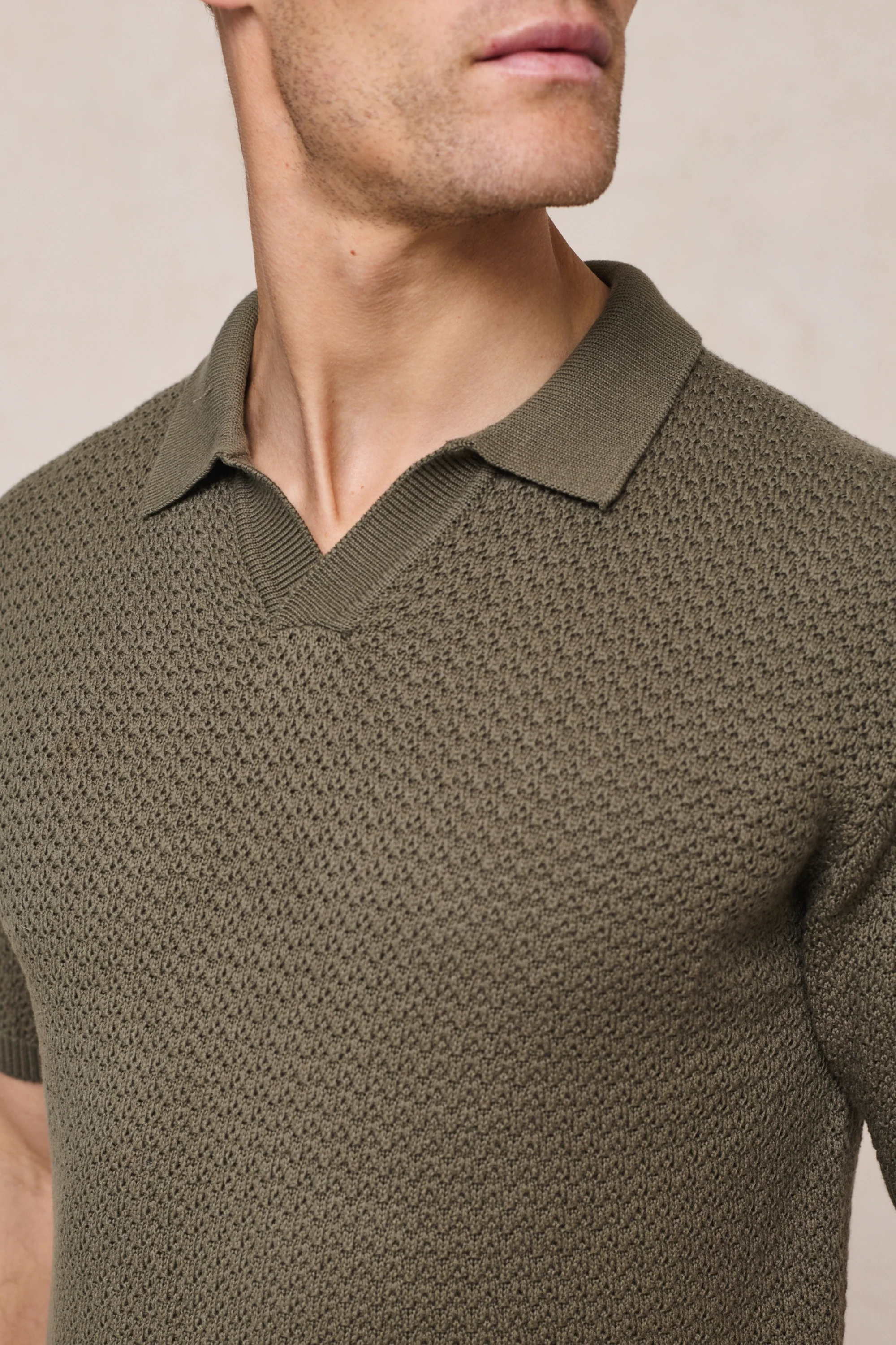 Rapha Cotton Knit Polo - Dark Olive - Image 7