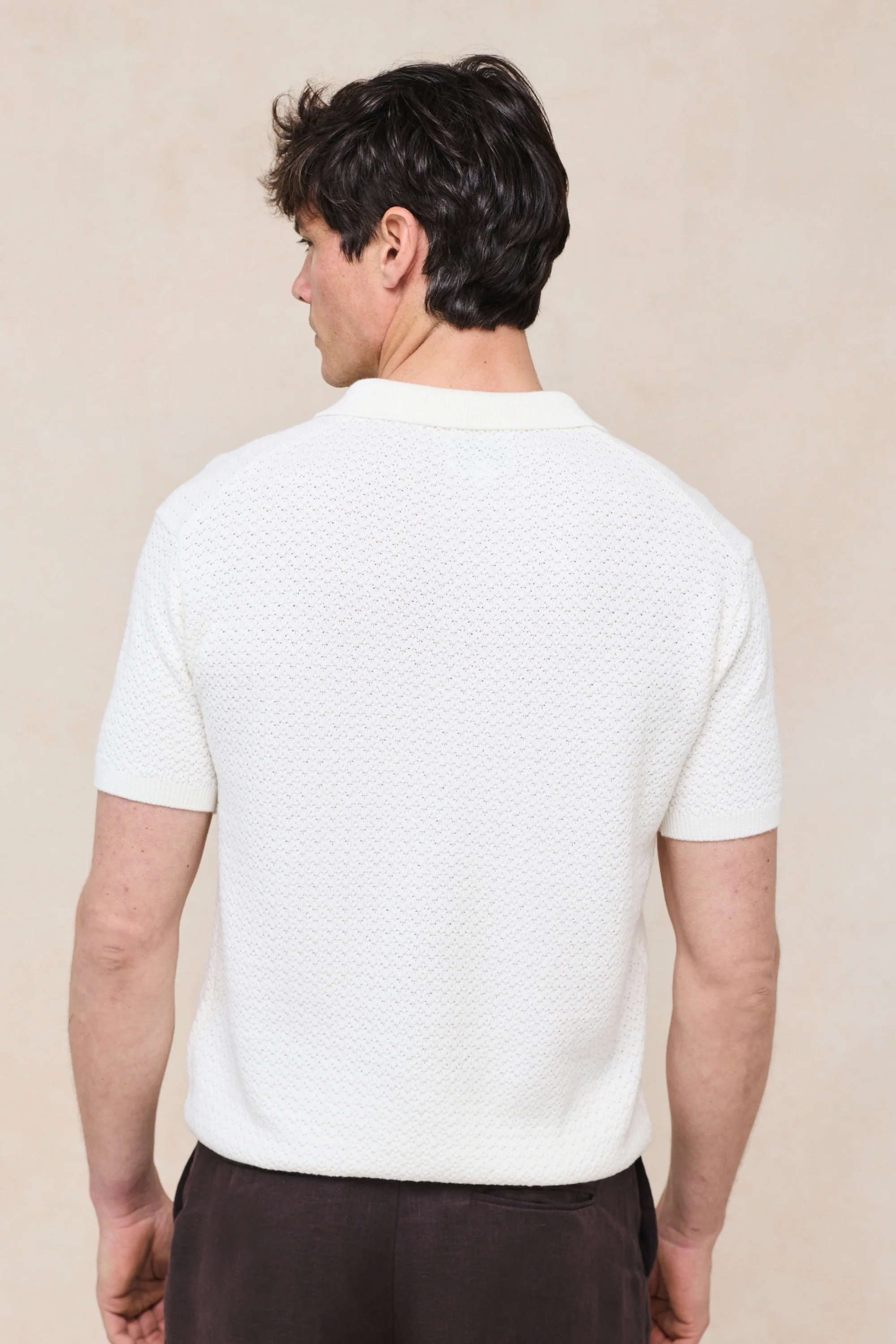 Rapha Cotton Knit Polo - Ecru - Image 7