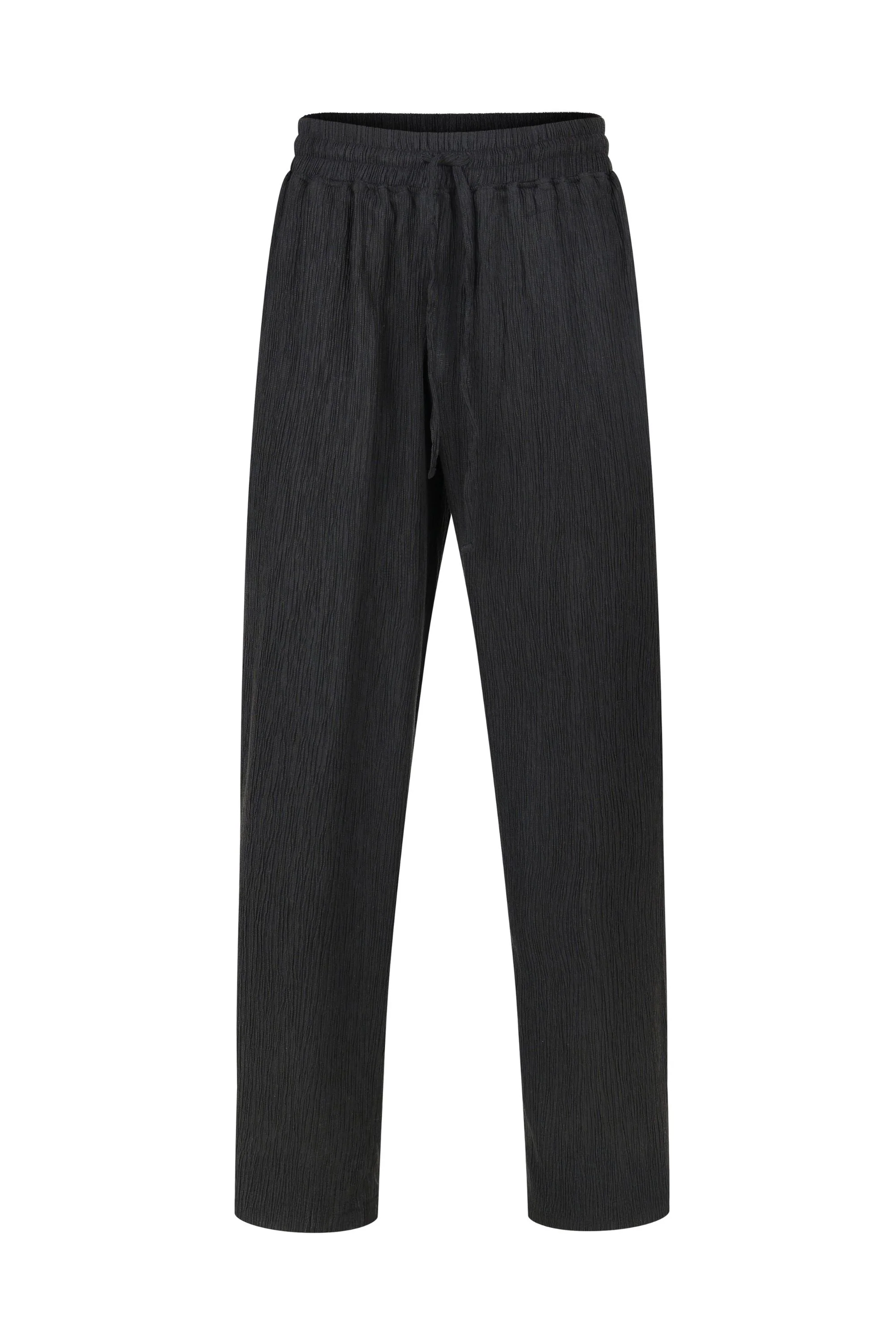 Silvano Crinkled Relaxed Trouser - Black - Image 7