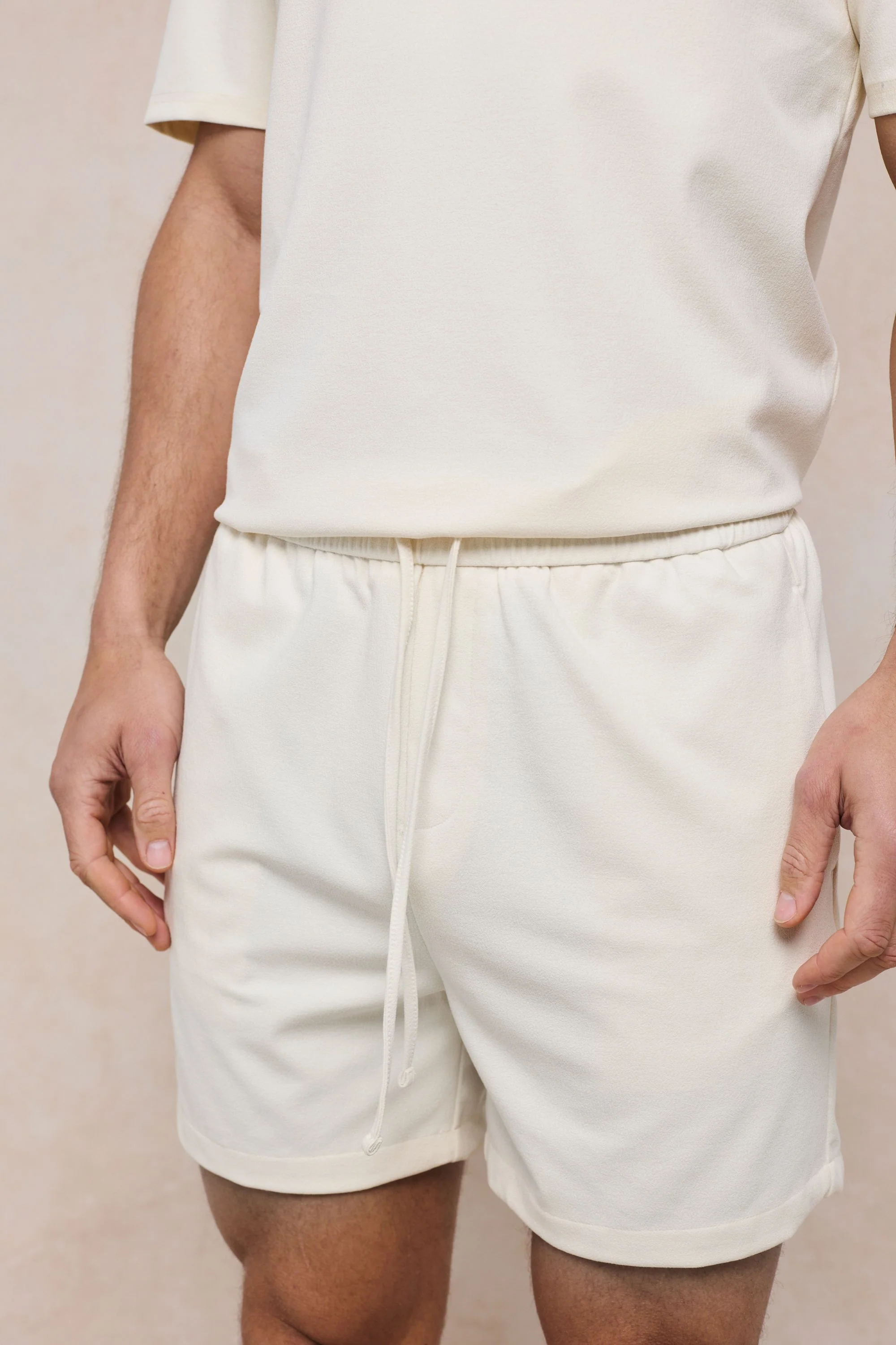 Tomas Textured Short - Ecru - Image 3