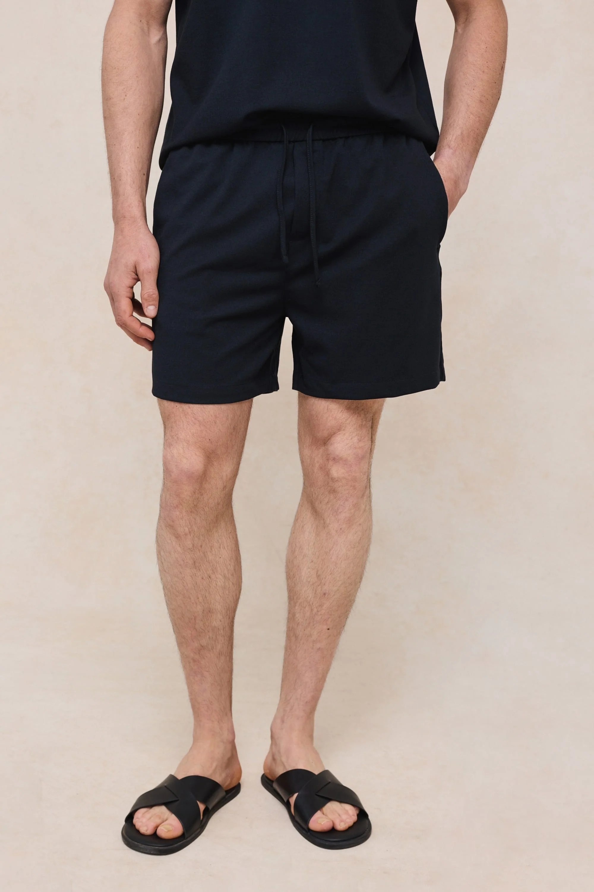 Tomas Textured Short - Navy - Image 2