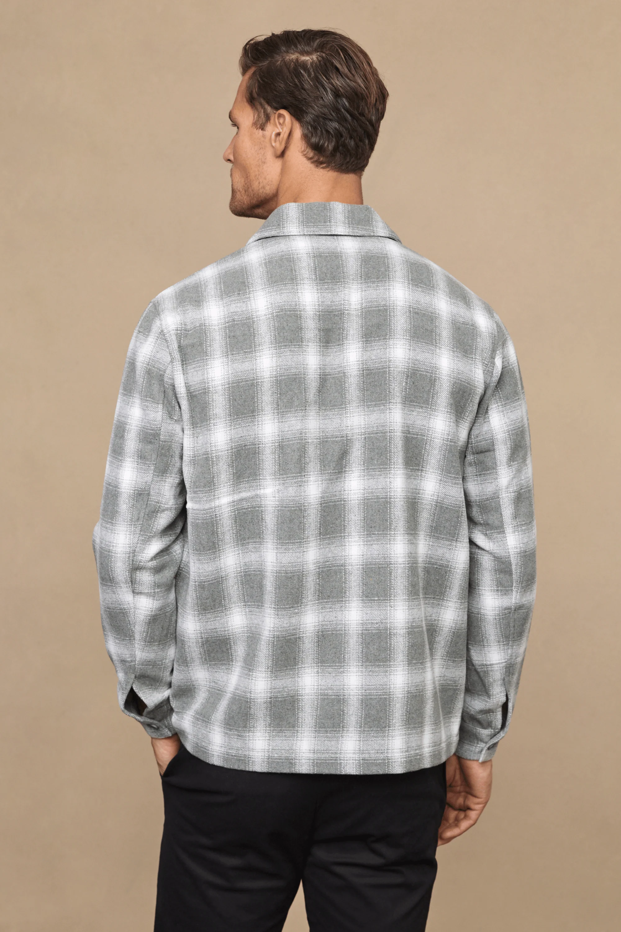 Vienna Checked Overshirt - Sage/Ivory - Image 5