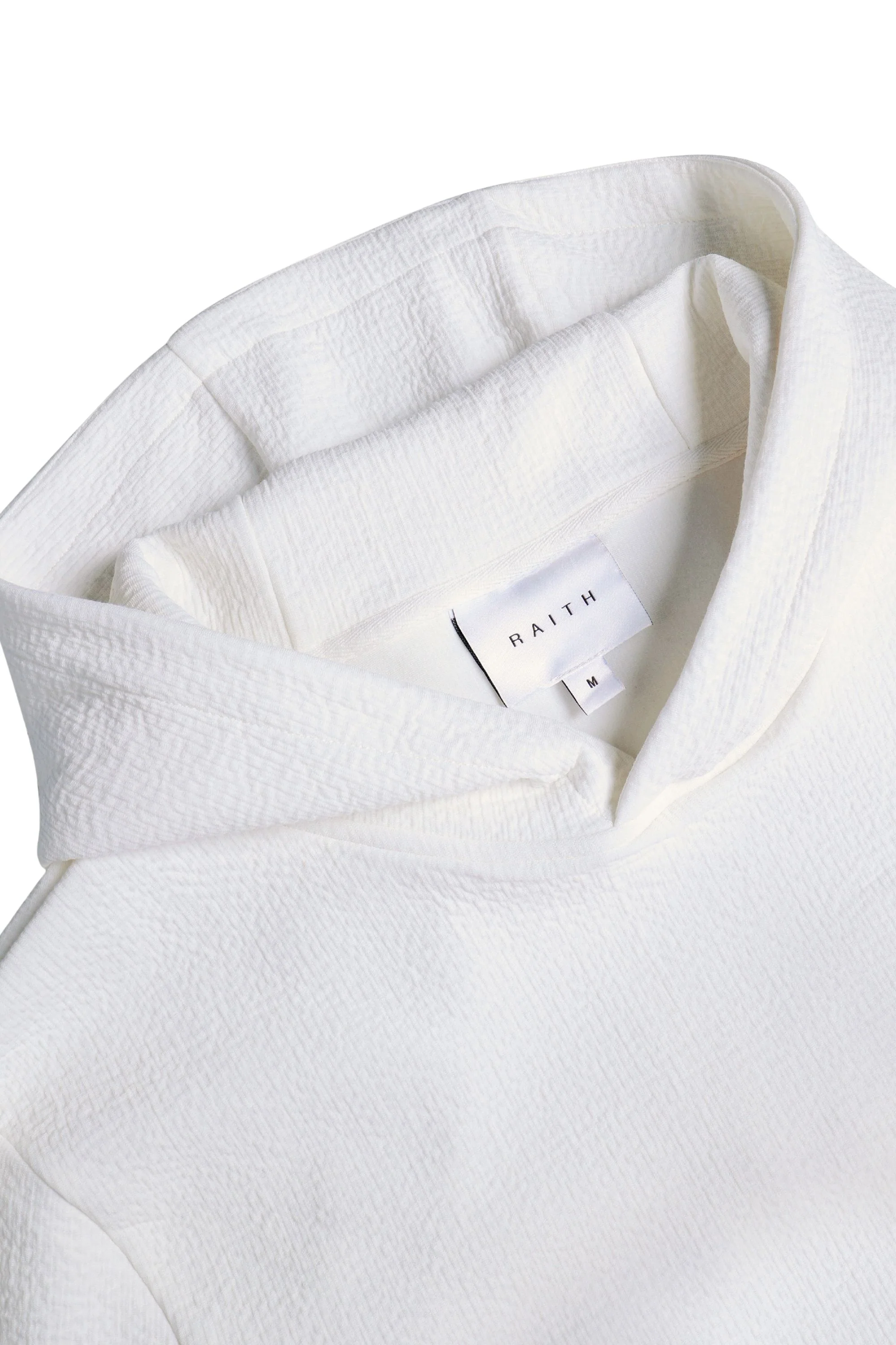 Zarco Crinkled Jersey Hoodie - Ivory - Image 7
