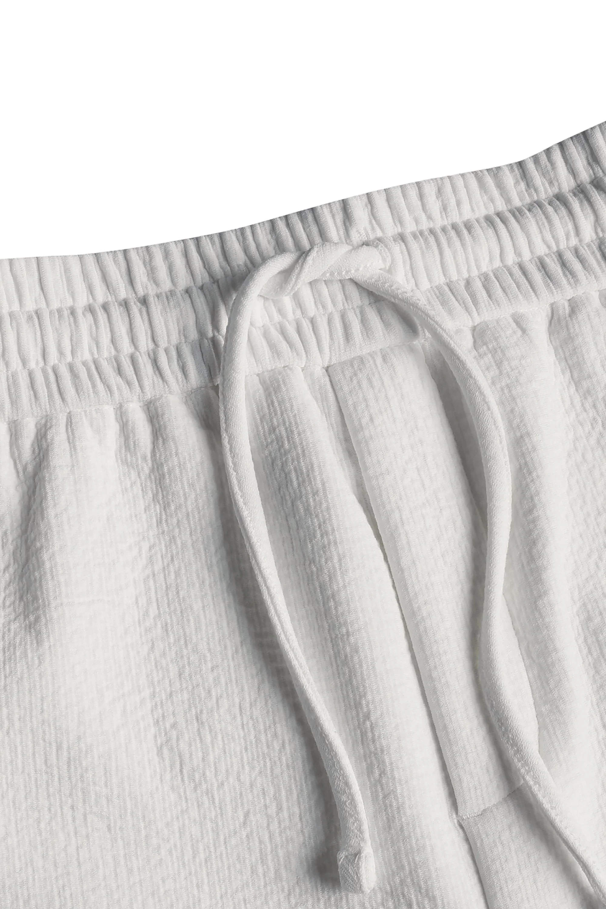 Zarco Crinkled Jersey Short - Ivory - Image 6